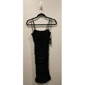 LULUS Square Neck Mesh Spaghetti Straps Mini Dress